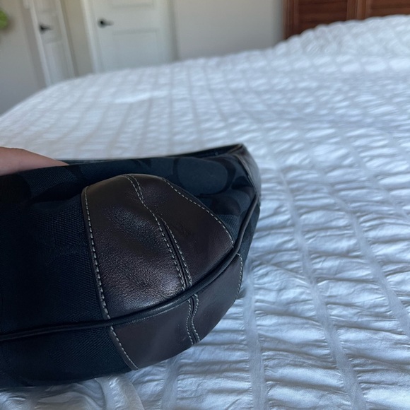 COACH Y2K Signature 11600 Hobo Leather & Canvas Shoulder Bag - Picture 5 of 14